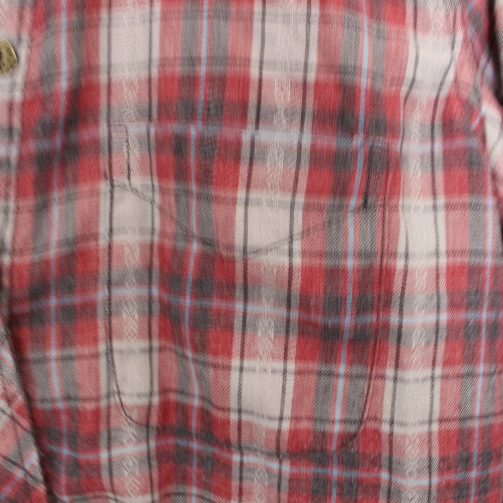 Current/Elliott Red Plaid Button Down Size 0 - image 4